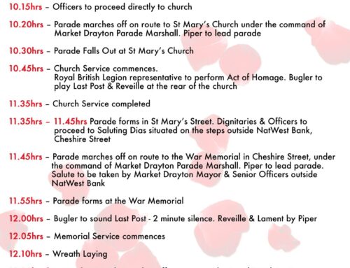 Market Drayton Remembrance Sunday